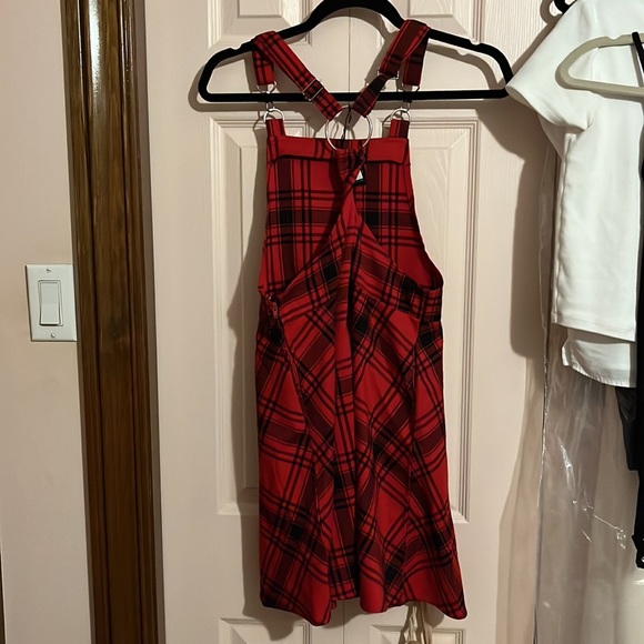Scooby Doo Red and Black Plaid Jumper. Silver details. Adjustable straps. Small. - Picture 6 of 9